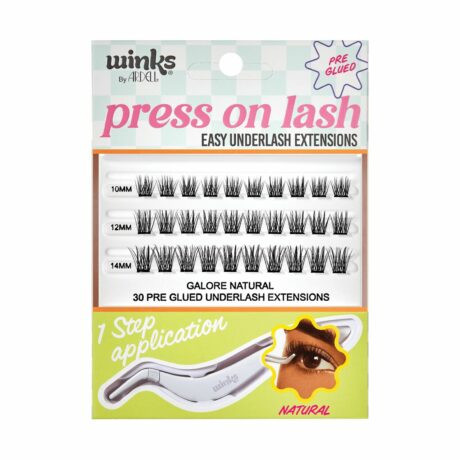 WINKS PRESS ON 30PC CLUSTERS NATURAL + APPLICATOR