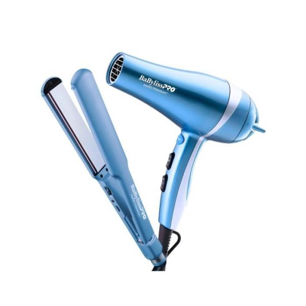 DUO BABYLISS PLANCHA 1 12 Y SECADORA 2000 W CELESTE