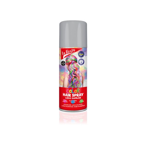 LA FIESTA LACA CAPILAR COLOR PLATA 175 CC (125 ML)