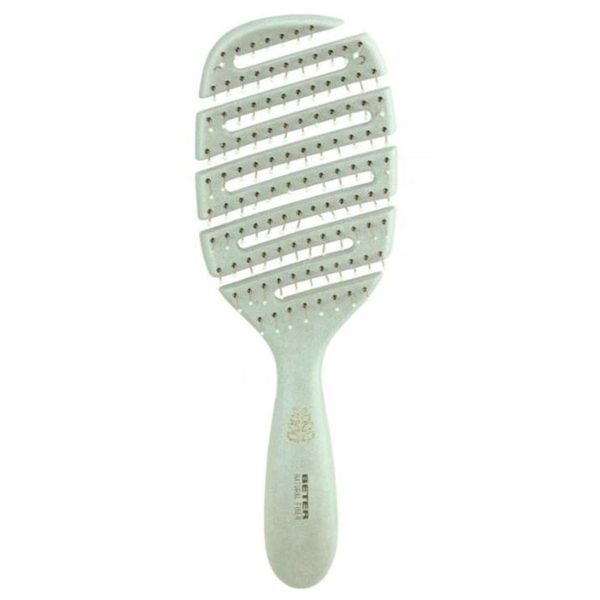 NATURAL FIBER CEPILLO ESQUELETO PUAS DE NYLON CON BOLITA PROTECTORA verde