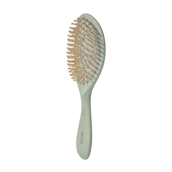NATURAL FIBER CEPILLO NEUMATICO PUAS DE MADERA verde