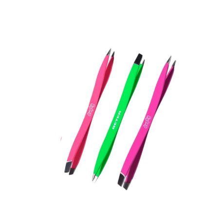 PINZA PARA DEPILAR DE DOBLE PUNTA FINAOBLICUA colores