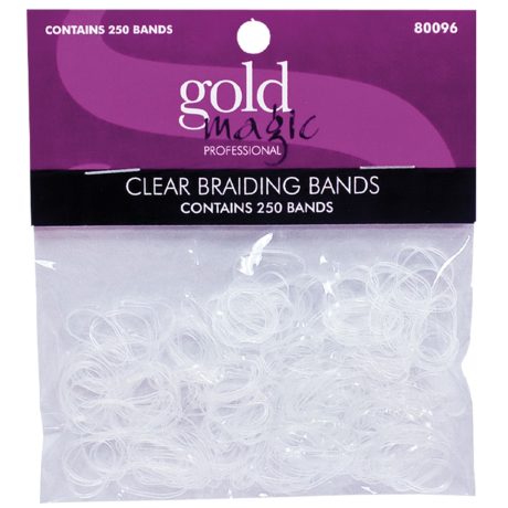 GOLD MAGIC CLEAR BRAIDING BANDS 250 PACK