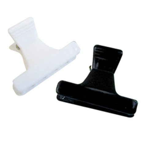 SOFT N STYLE BUTTERFLY CLAMPS BLACK & WHITE 2'' - 6 PACK