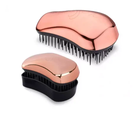 CEPILLO PARA EL CABELLO DESSATA KIT ORIGINAL+MINI ORO ROSA METAL 2