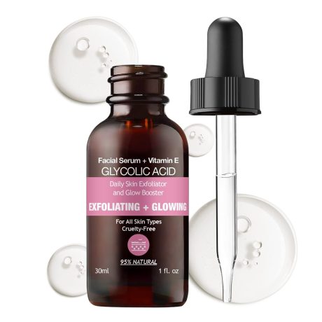 FACIAL SERUM - EXFOLIATING AND GLOWING - GLYCOLIC ACID + VITAMIN E