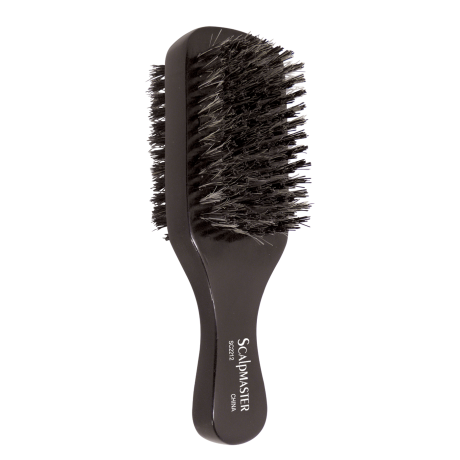 SCALPMASTER BARBER 2 SIDED CLUB BRUSH FULL BOAR BRISTLES