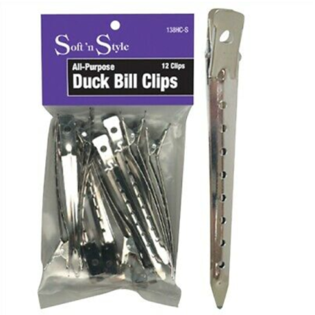 SOFT N STYLE DUCK BILL CLIPS STEEL 12BAG